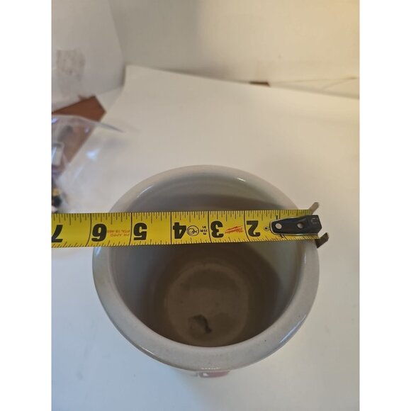 Robinson Ransbottom Pottery MERRY CHRISTMAS Crock High Jar 2-qt 1994 Utensil RRP - Picture 3 of 5